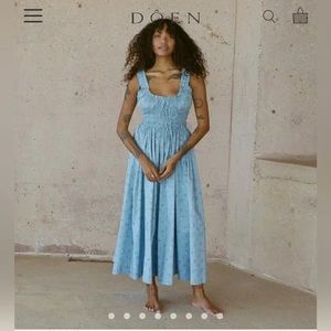 Doen Emmaretta dress light blue (sky bouton de rose)